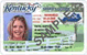 Sample Kentucky driver’s license with a female photo and the word “SAMPLE.”